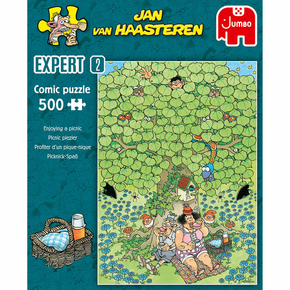 Jumbo Spiele Jan van Haasteren Expert - Picknick Puzzle, Comicpuzzle, Comic, Puzzlespiel, 500 Teile, 20090