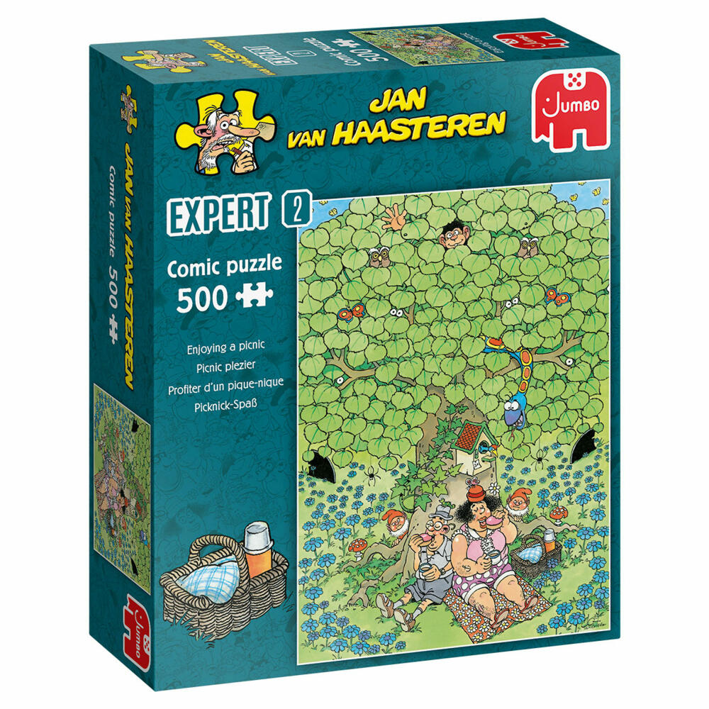 Jumbo Spiele Jan van Haasteren Expert - Picknick Puzzle, Comicpuzzle, Comic, Puzzlespiel, 500 Teile, 20090