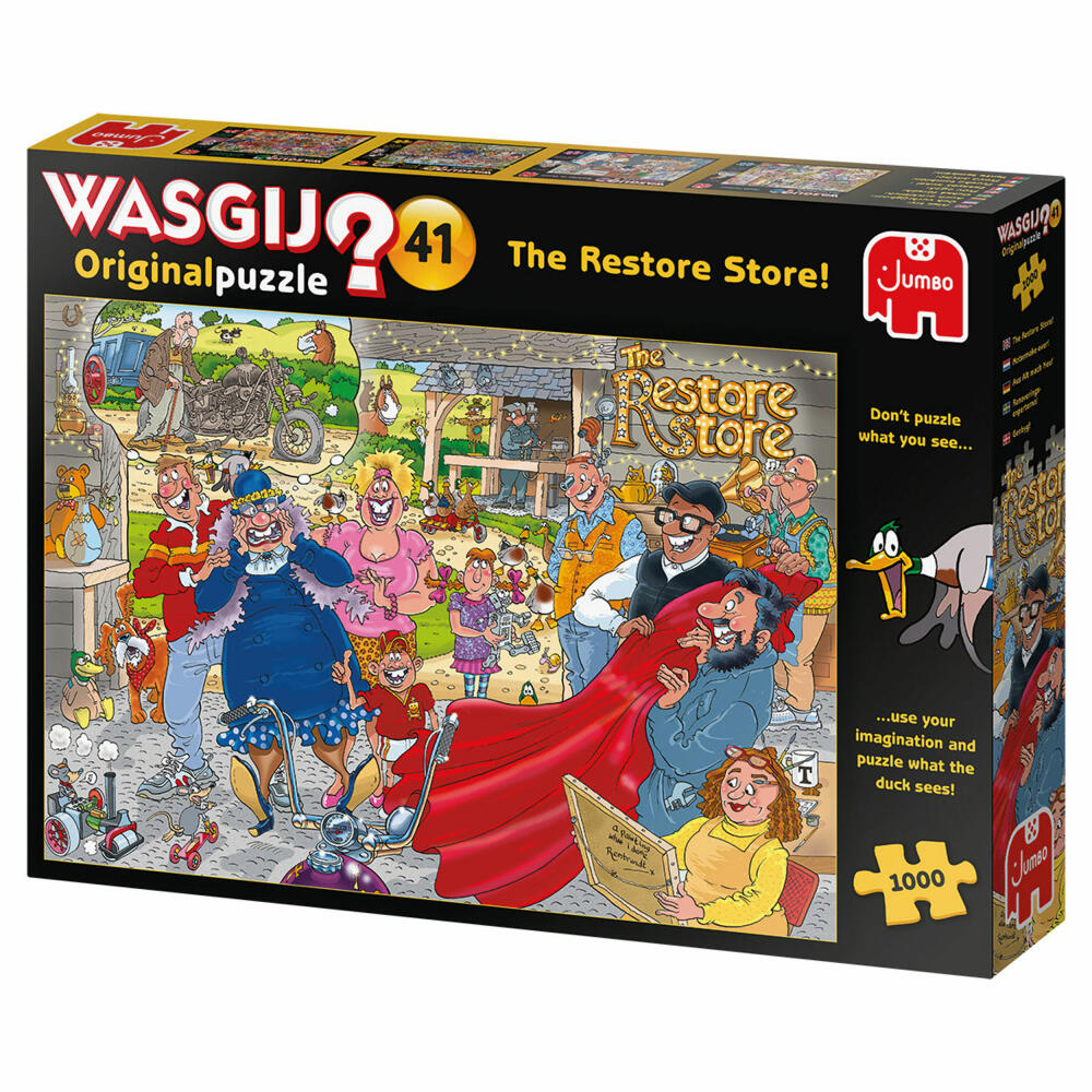 Jumbo Spiele Wasgij Original 41 - Aus Alt mach Neu!, Puzzle, Erwachsenenpuzzle, Puzzlespiel, 1000 Teile, 25020