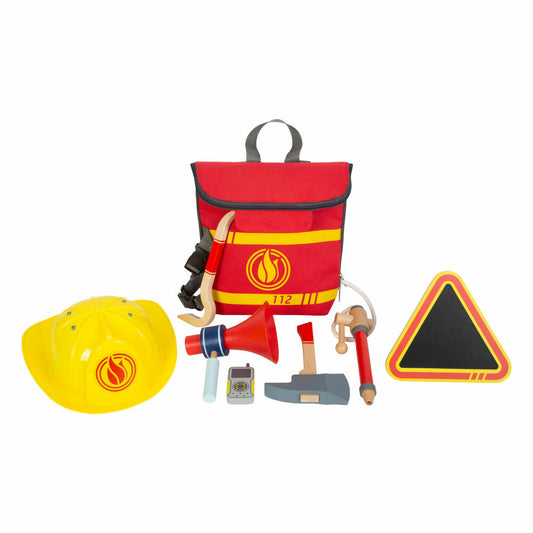 Legler Feuerwehrrucksack, Spielwerkzeug, Feuerwehr Ausrüstung, ab 3 Jahre, 12361