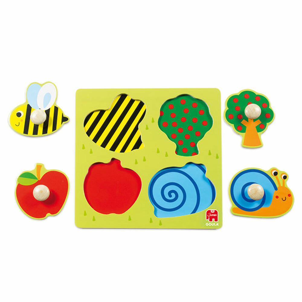 Jumbo Spiele GOULA Holzpuzzle Garten, Kinderpuzzle, Holz Puzzle, Legespiel, Kinder, 53010