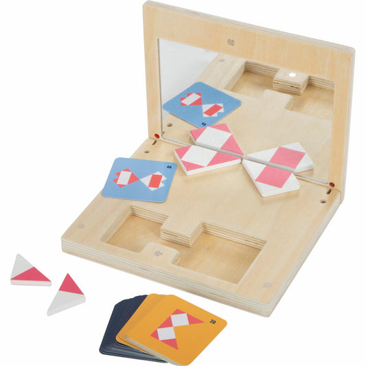 Legler Small Foot Symmetriespiel mit Spiegel Educate, Lernspielzeug, ab 5 Jahren, 12463