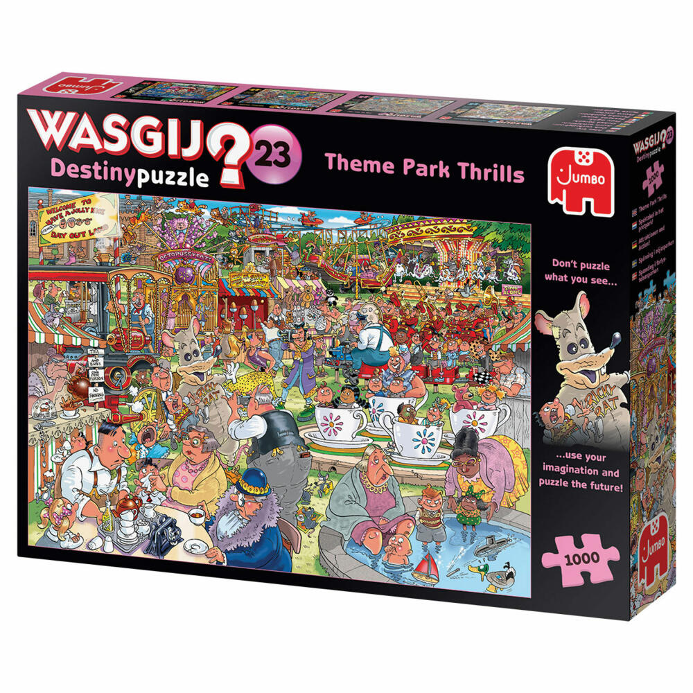 Jumbo Spiele Wasgij Destiny 23 - Theme Park Thrills!, Puzzle, Erwachsenenpuzzle, Puzzlespiel, 1000 Teile, 25005