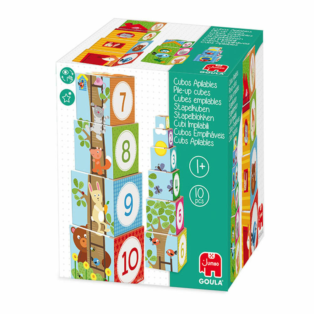 Jumbo Spiele GOULA Stapelturm Wald, Stapelspiel, Stapelspielzeug, Kinder Spielzeug, Turm, 55219