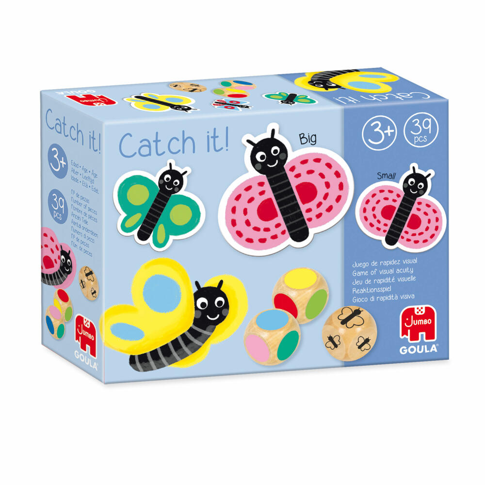 Jumbo Spiele GOULA Catch it! Schmetterling, Kinderspiel, Reaktionsspiel, Familienspiel, Kinder Spiel, 50270