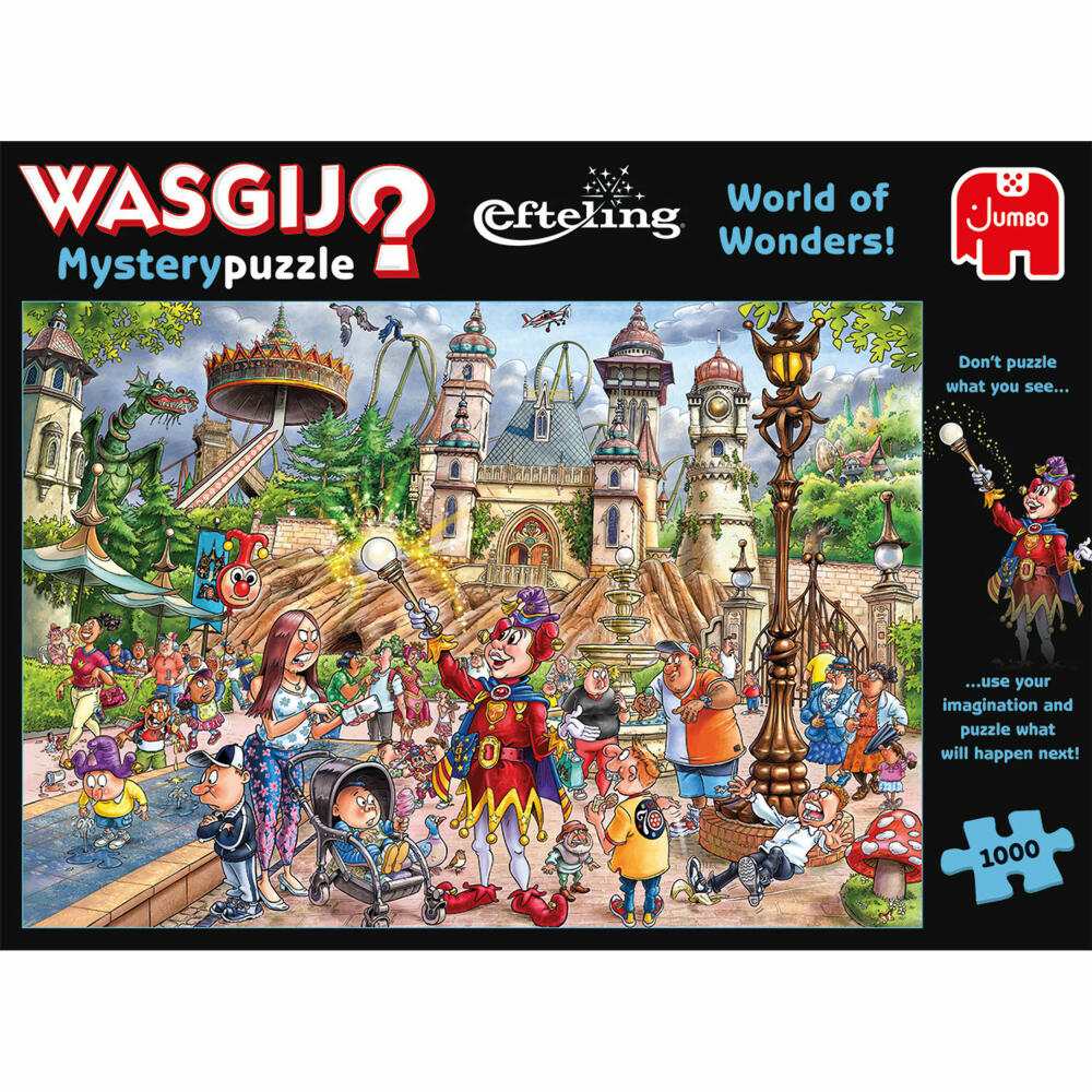 Jumbo Spiele Wasgij Mystery 24 - Efteling , Puzzle, Mysterypuzzle, Rätsel, 1000 Teile, 25021