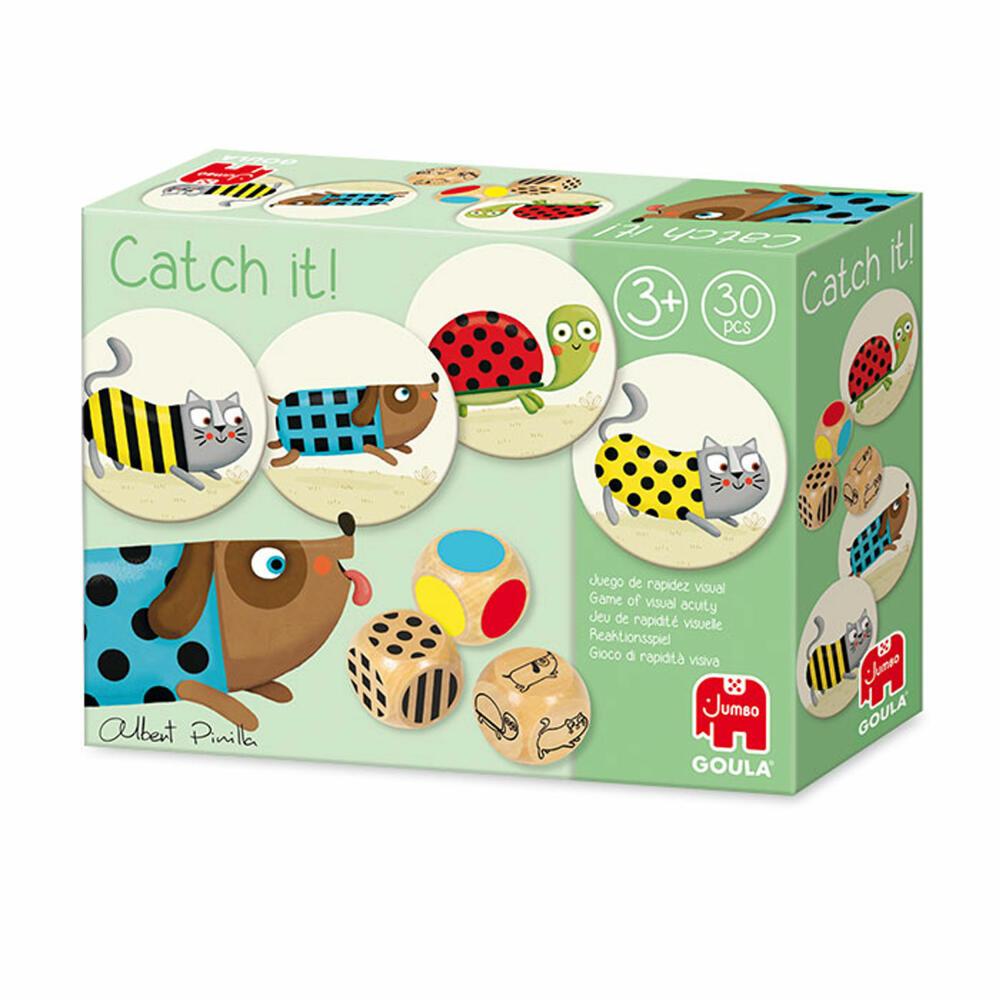 Jumbo Spiele GOULA Catch it!, Kinderspiel, Lernspiel, Reaktionsspiel, Kombinationsspiel, Kinder Spiel, 53446