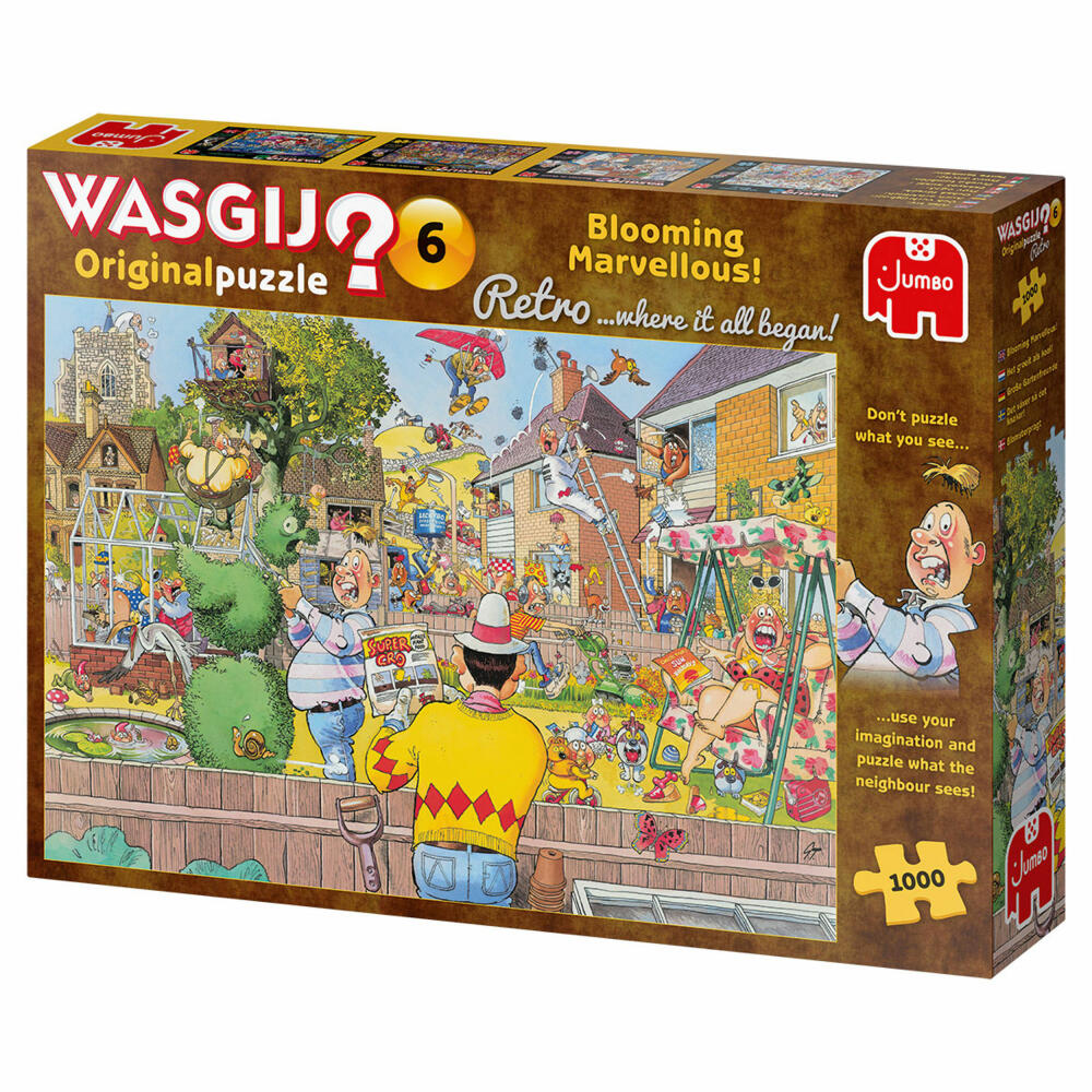 Jumbo Spiele Wasgij Retro Original 6 - Blühende Pracht!, Puzzle, Erwachsenenpuzzle, Puzzlespiel, 1000 Teile, 25014