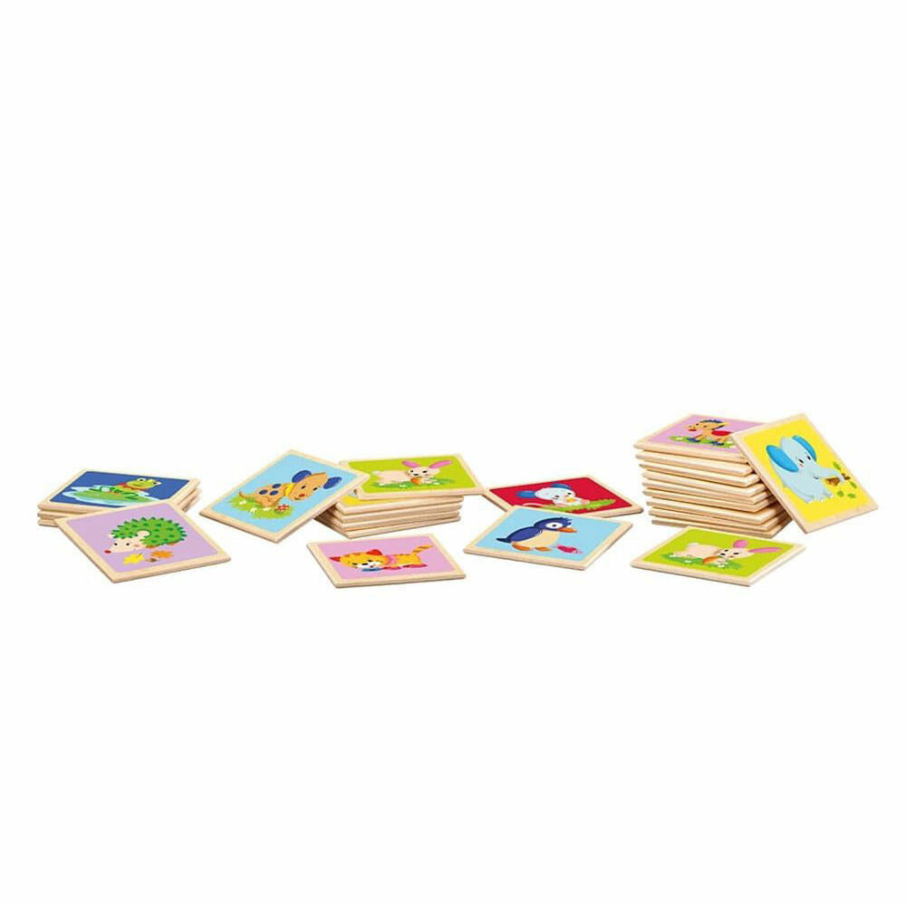 Selecta Spielzeug Memo Tiere, Legespiel, Memospiel, Kinderspiel, Kinder Spiel, 24 Teile, 63023