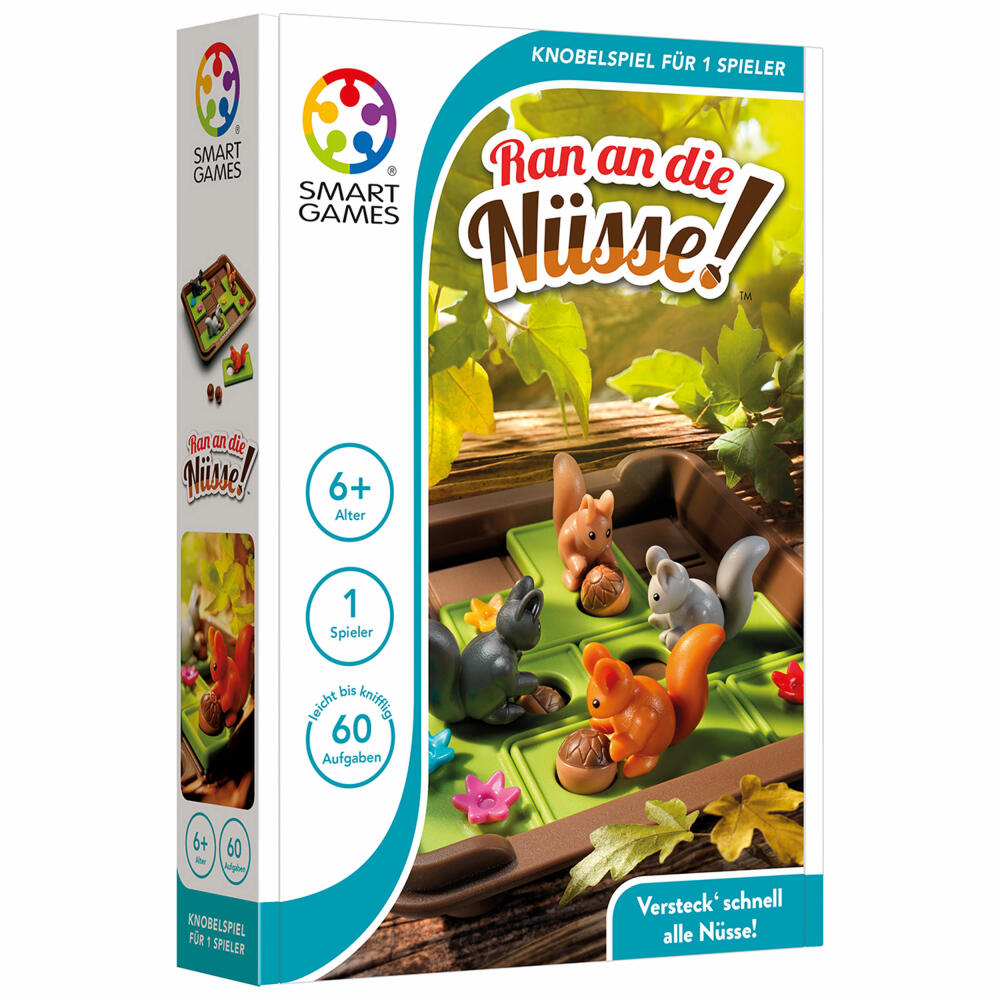 Smart Games Logikspiel Ran an die Nüsse, Denkspiel, Kinderspiel, Kinder Spiel, ab 6 Jahren, SG 425 DE