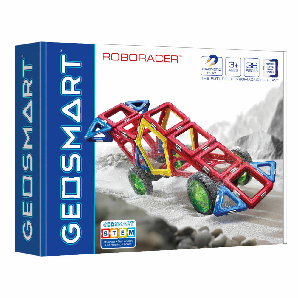 Smart Games Geosmart RoboRacer, Konstruktion, Baukausten, Kinder Spielzeug, ab 3 Jahren, GEO 216