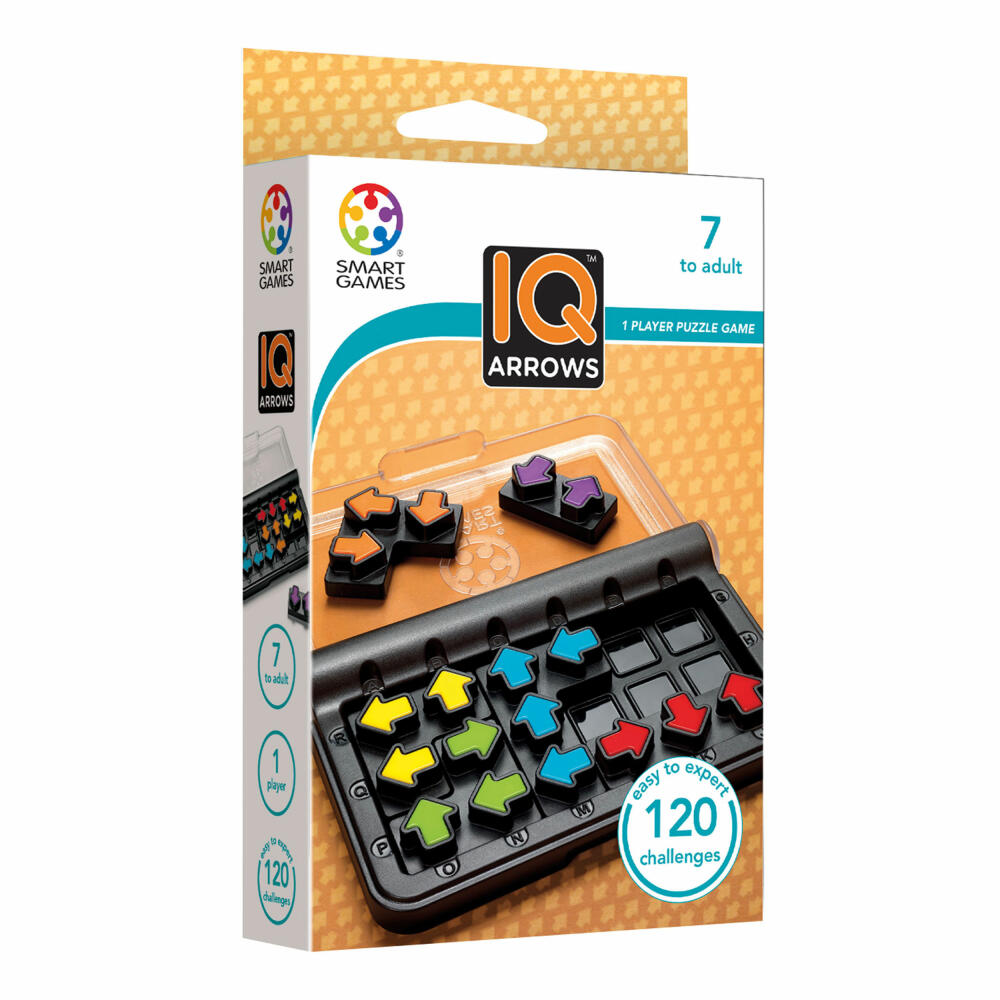 Smart Games IQ Spiel IQ Arrows, Konzentrationsspiel, Kinderspiel, Kinder Spiel, ab 7 Jahren, SG 424