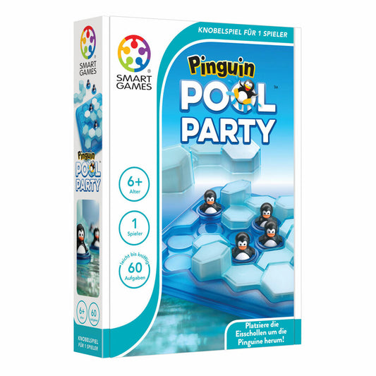 Smart Games Logikspiel Pinguin Pool Party, Denkspiel, Kinderspiel, Kinder Spiel, ab 6 Jahren, SG 431 DE