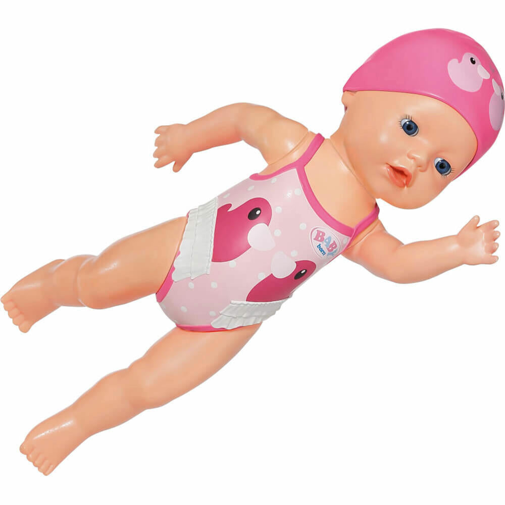 Zapf Creation BABY born My First Swim Girl, Spielpuppe, Aufziehpuppe, Puppe für Badewanne, ca. 30 cm, 831915