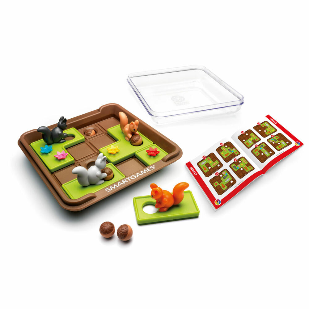 Smart Games Logikspiel Ran an die Nüsse, Denkspiel, Kinderspiel, Kinder Spiel, ab 6 Jahren, SG 425 DE