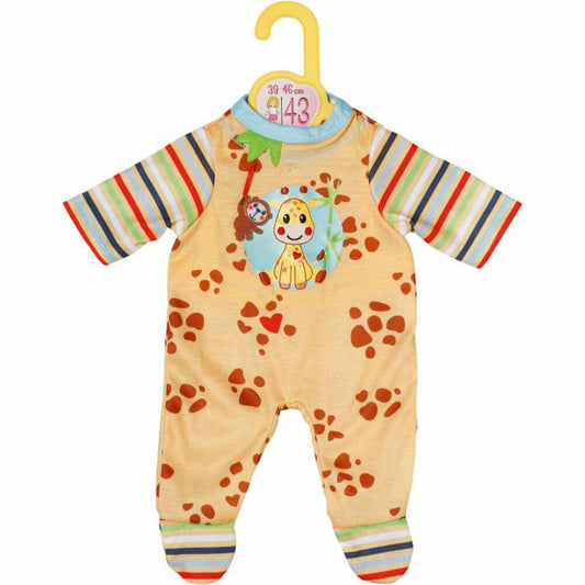 Zapf Creation Dolly Moda Strampler mit Giraffe, Puppenkleidung, Kleidung Puppe, 43 cm, 871478