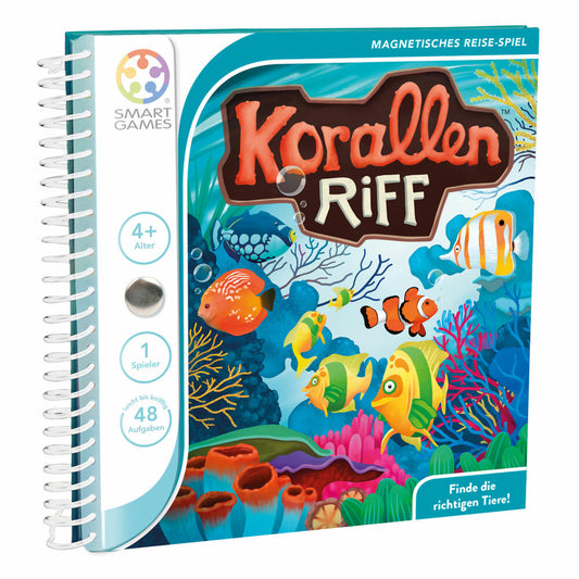 Smart Games Magnetische Reisespiele Korallen Riff, Reisespiel, Kinderspiel, Kinder Spiel, ab 4 Jahren, SGT 221 DE-8