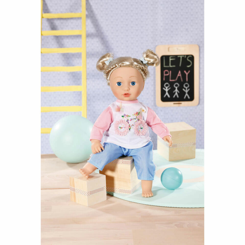 Zapf Creation Dolly Moda Shirt und Hose Fahrrad , Puppenkleidung, Kleidung Puppe, 43 cm, 871430