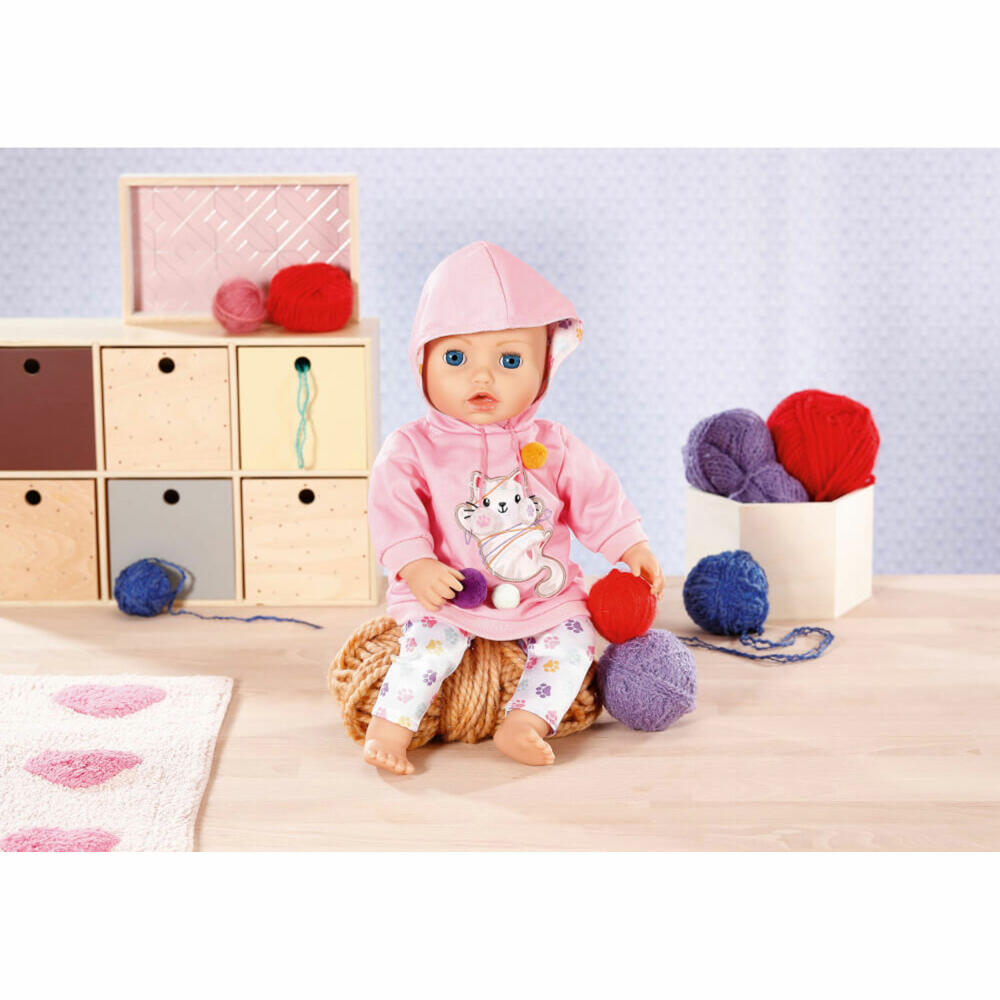 Zapf Creation Dolly Moda Pulli und Leggings Kätzchen, Puppenkleidung, Kleidung Puppe, 43 cm, 871423