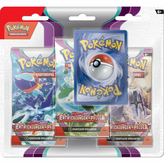 Amigo Pokémon Karmesin & Purpur  02  3-Pack Blister