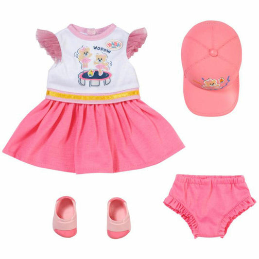 Zapf Creation BABY born Kindergarten Basecap Set, Kleid, Puppenkleidung, Puppen Kleidung, 36 cm, 834947
