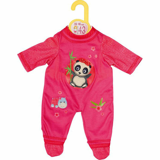 Zapf Creation Dolly Moda Strampler mit Panda, Puppenkleidung, Kleidung Puppe, 43 cm, 871461