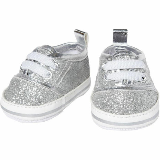 Heless Puppen-Glitzer-Sneakers, silber, Gr. 38-45 cm