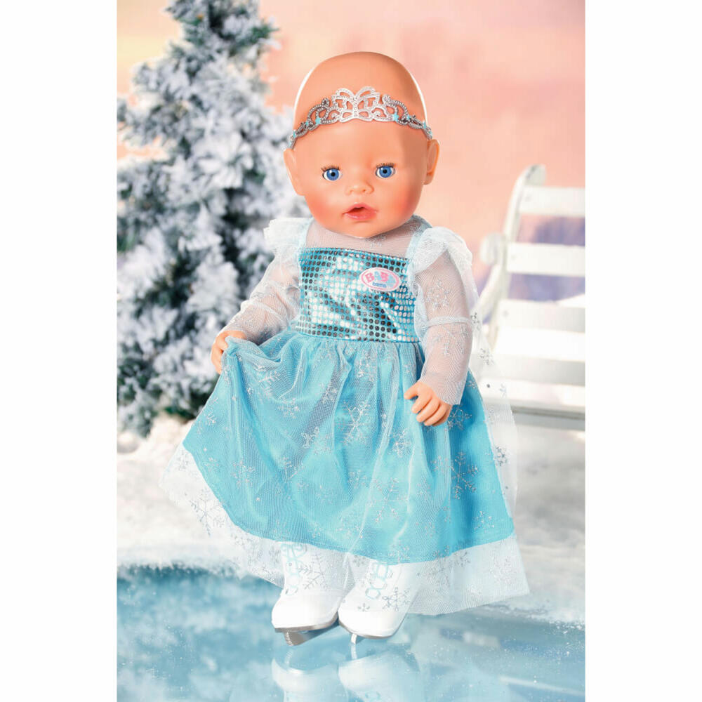 Zapf Creation BABY born Eisprinzessin Set, Kleid, Puppenkleidung, Puppen Kleidung, 43 cm, 832257