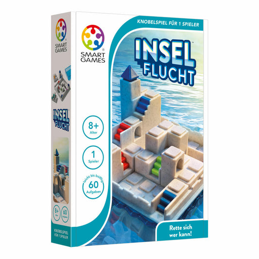 Smart Games Logikspiel Insel-Flucht, Konstruktions-Spiel, Kinderspiel, Kinder Spiel, ab 8 Jahren, SG 442 DE