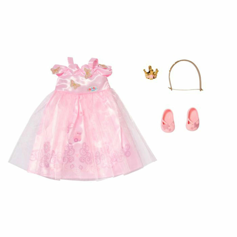 Zapf Creation BABY born Deluxe Prinzessin, Kleid, Puppenkleidung, Puppen Kleidung, 43 cm, 834169