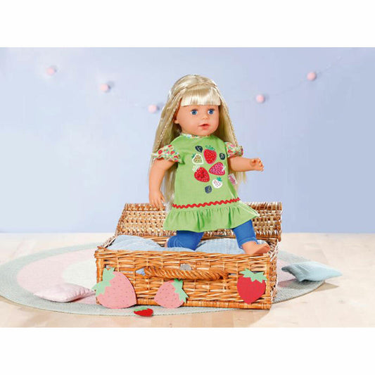 Zapf Dolly Moda Shirt + Leggings Erdbeeren 43