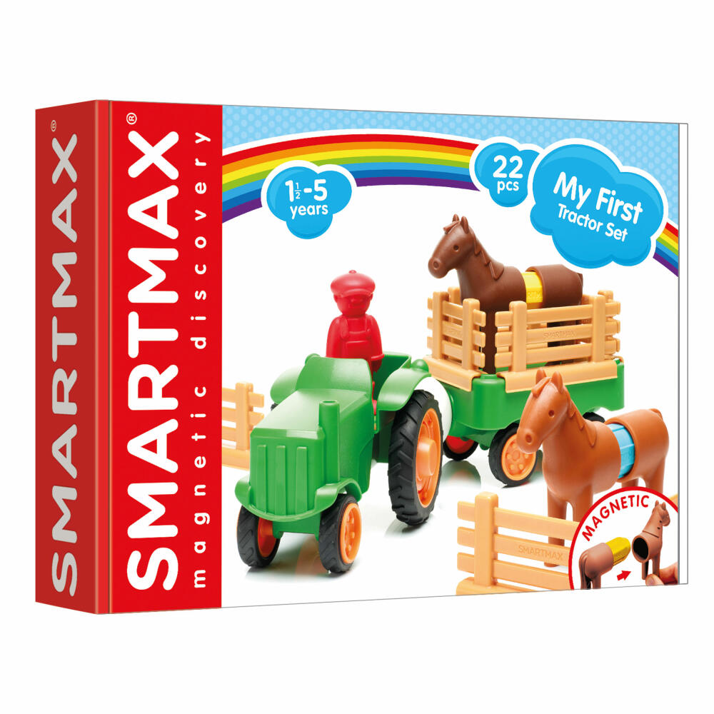 SmartMax My First Tractor Set, Magnetspielzeug, Magnet Spielzeug, Konstruktionsspielzeug, SMX 222
