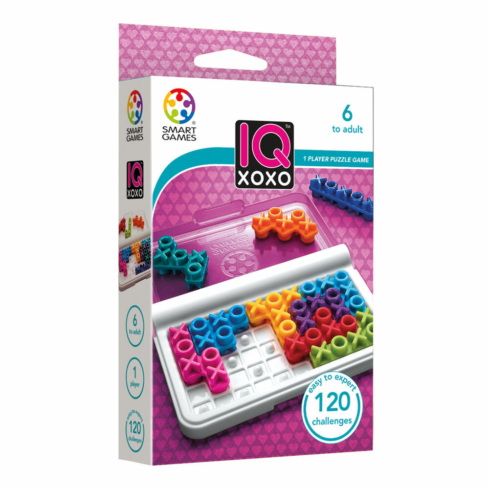 Smart Games IQ Spiel IQ XOXO, Konzentrationsspiel, Kinderspiel, Kinder Spiel, ab 6 Jahren, SG 444