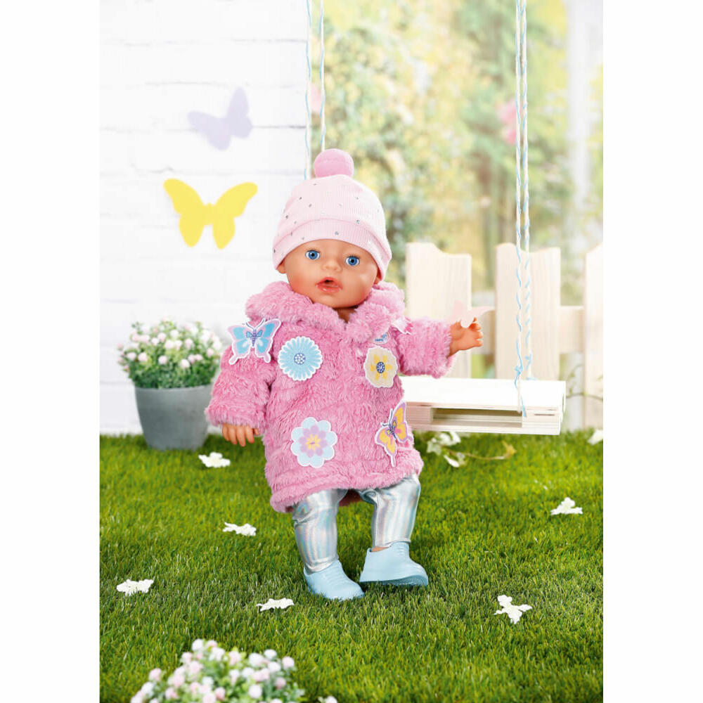 Zapf Creation BABY born Flauschmantel, Puppenkleidung, Puppen Kleidung, 43 cm, 833834