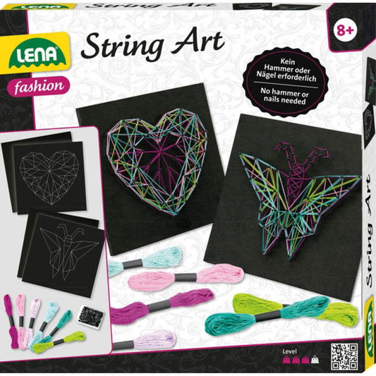 LENA String Art Schmetterling & Herz