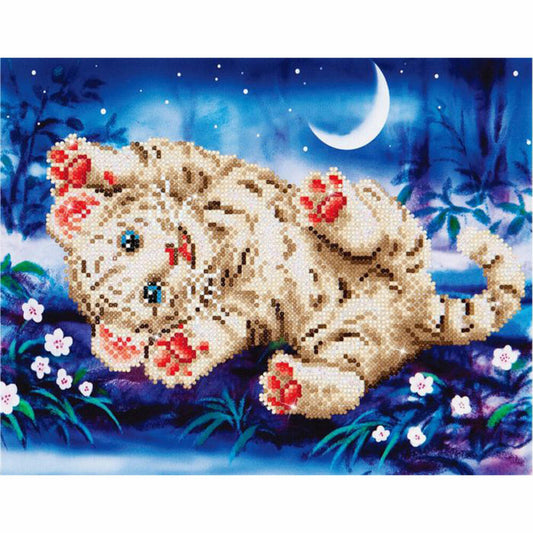 Diamond Dotz Baby Tiger, Diamond Painting, Kreativset, Malen mit Diamanten, ab 8 Jahre, 35.5 x 27.9 cm, DD5-005