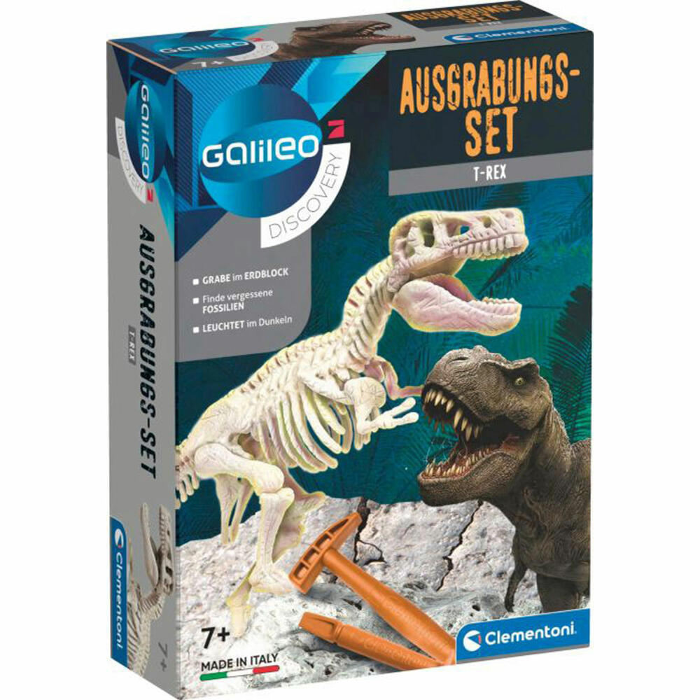 Clementoni Galileo Ausgrabungsset Glow in the dark - Dinosaurier T-Rex