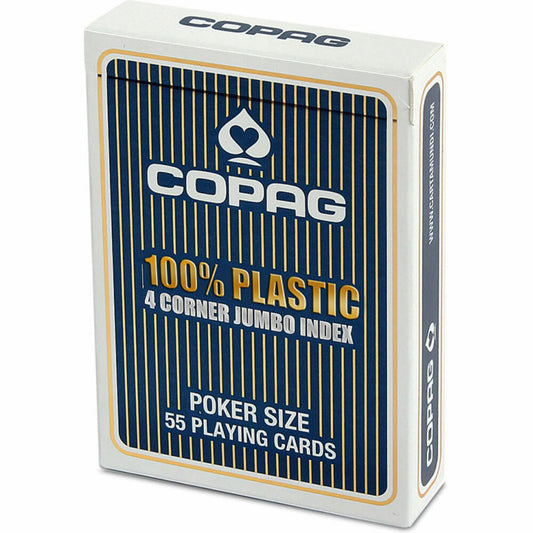 ASS Altenburger ASS COPAG 100% Plastik Poker Jumbo Index blau.Kartenspiel