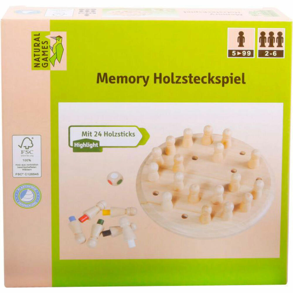 Natural Games Memory Holzsteckspiel