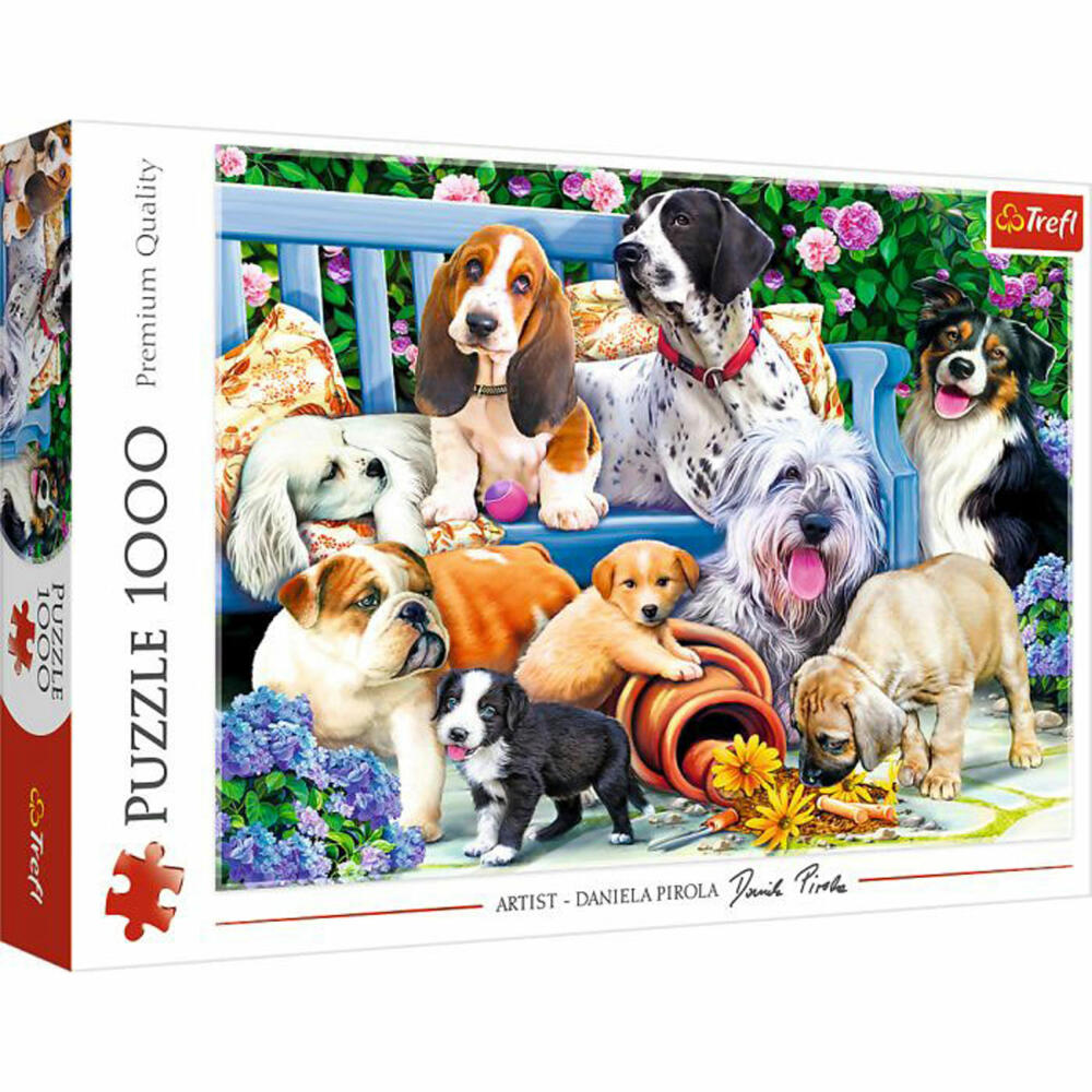 Trefl - Puzzle 1000 Teile Hunde im Garten