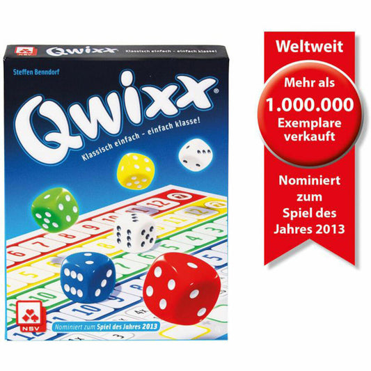 NSV Qwixx, Würfelspiel, Familienspiel, Kinderspiel, Gesellschaftsspiel, ab 8 Jahre, 4015