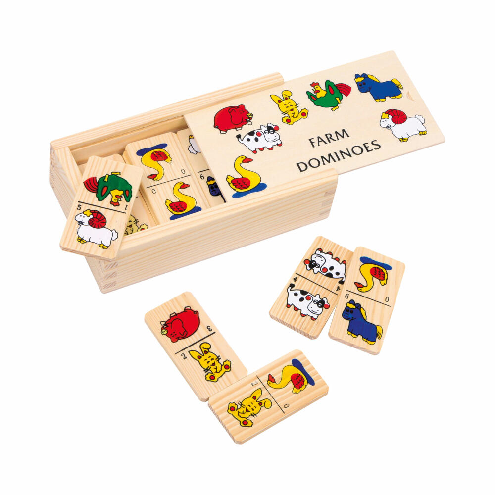 Legler small foot Domino „Farm“, klein, ab 3 Jahre, 7094