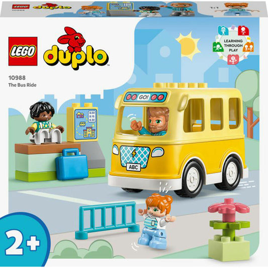 LEGO DUPLO Die Busfahrt, 16-tlg., Legosteine, Bausteine, Bauset, Konstruktionsset, ab 2 Jahren, 10988