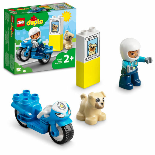 LEGO Duplo Polizeimotorrad, 5-tlg., Bauset, Bausteine, Spielzeug, ab 2 Jahre, 10967
