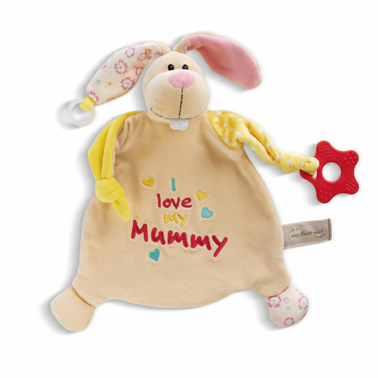 NICI My First NICI Schmusetuch Hase, Schnuffeltuch, Kuscheltuch, Polyester, 25 x 25 cm, 48891