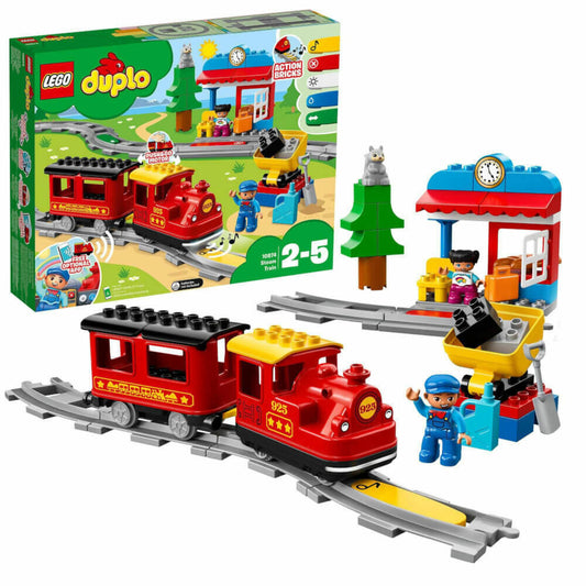 LEGO Duplo Dampfeisenbahn, 59-tlg., Bauset, Eisenbahn, Spielzeug, ab 2 Jahre, 10874