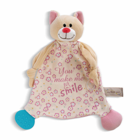 NICI My First NICI Schmusetuch Katze, Schnuffeltuch, Kuscheltuch, Polyester, 25 x 25 cm, 48894