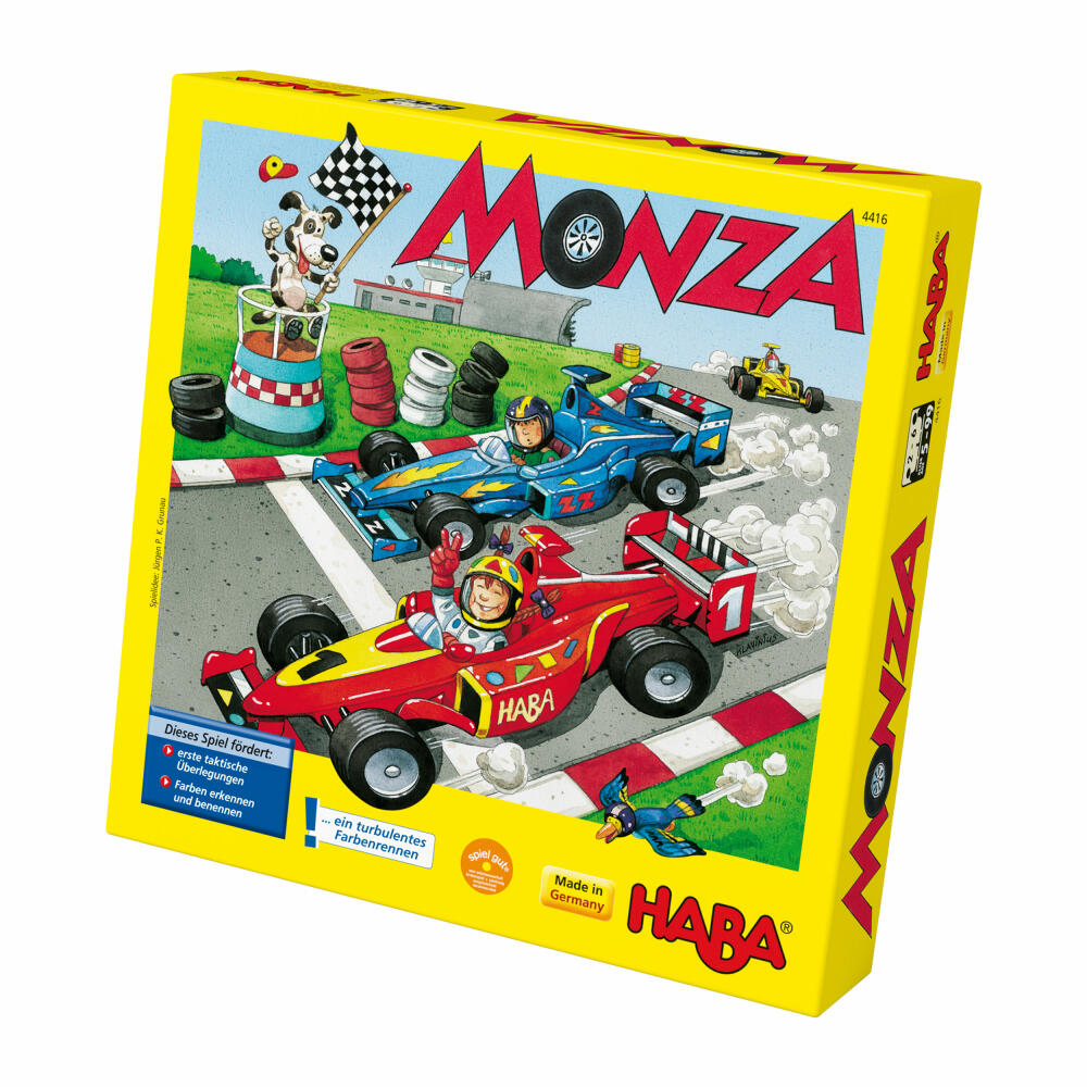 HABA Monza, Würfelspiel, Laufspiel, Kinderspiel, Würfel Spiel, Spiele, 4416