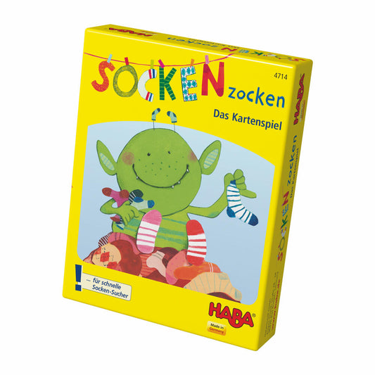 HABA Socken Zocken Das Kartenspiel, Reaktionsspiel, Konzentrationsspiel, Spielzeug, 4714