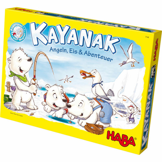 HABA Kayanak - Angeln, Eis & Abenteuer, Angelspiel, Brettspiel, Kinderspiel, ab 4 Jahren, 7146